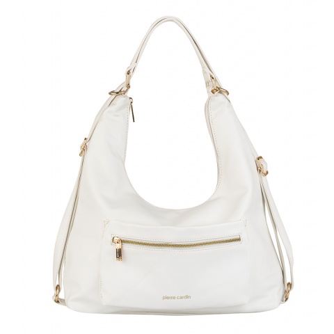 PIERRE CARDIN | Geantă damă din piele albă / Cod: PCL414W